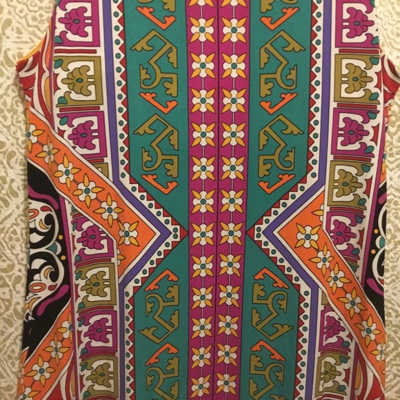 Nicole by Nicole Miller Pullover Bohemian Print, Scoop Neck, Sleeveless … - Picture 5 of 6